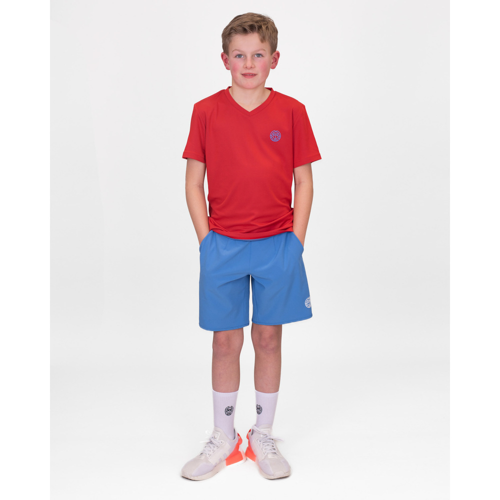 ОДЕЖДА ДЛЯ ТЕННИСА Мальчики, Футболка BIDI BADU CREW INSIDE OUT JUNIOR V NECK TEE .