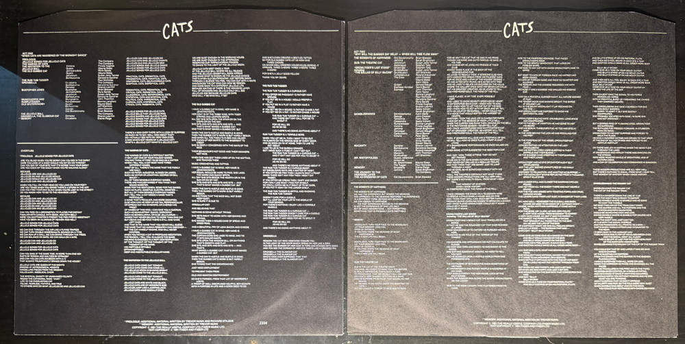 Мюзикл Кошки 2LP (Скандинавия 1981г.)