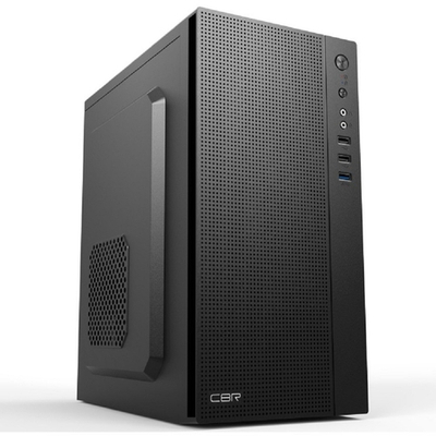 Корпус для компьютера CBR Корпус mATX Minitower MX12, без БП, 1*USB 3.0, 2*USB 2.0, HD Audio+Mic, Black [PCC-MATX-MX12-WPSU]