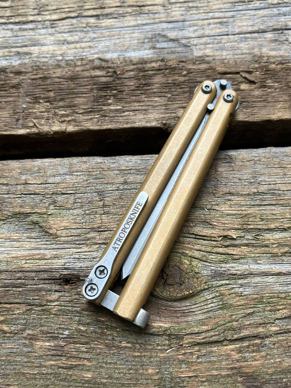 Балисонг из латуни