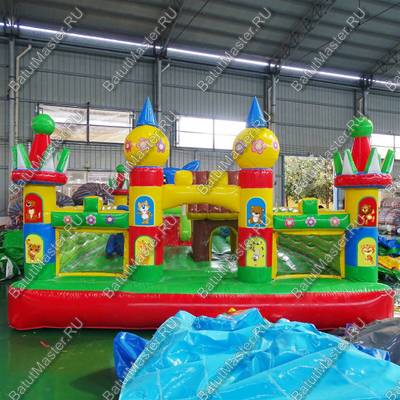 Надувной батут "Домик кота", 8*5*3 м