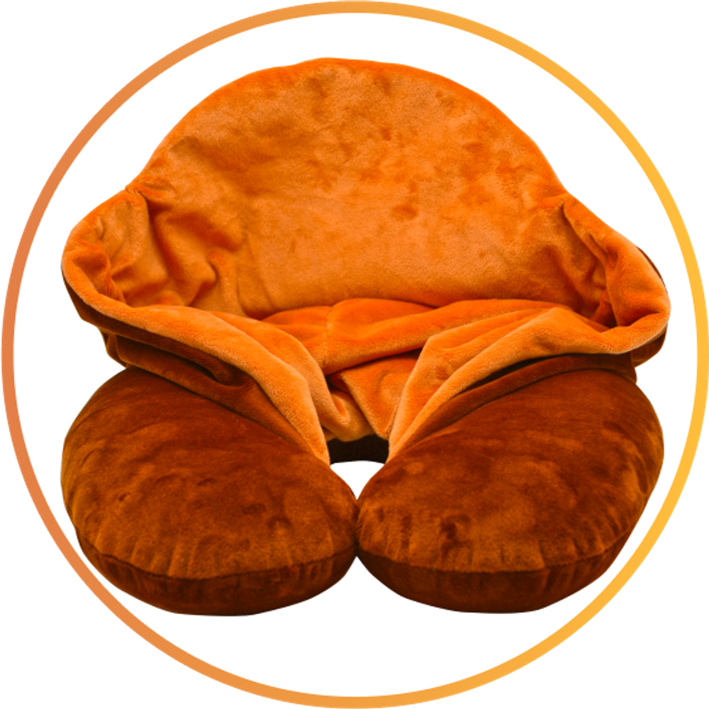 Мягка игрушка - подушка с капюшоном символ года конь "Емеля Никитич" h 30 см