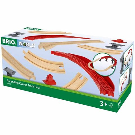 Деревянная железная дорога Brio World - Комплект для расширения путей деревянной ж/д 16 элементов Brio - Брио 33995