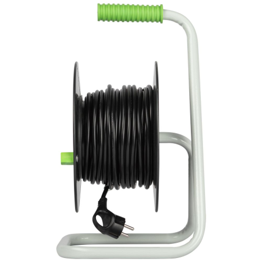 Удлинитель силовой ЭРА GREEN LINE KAT-3x1-20m Greenline на катушке пластик 4 розетки с заземлением 20м ПВС 3x1мм2