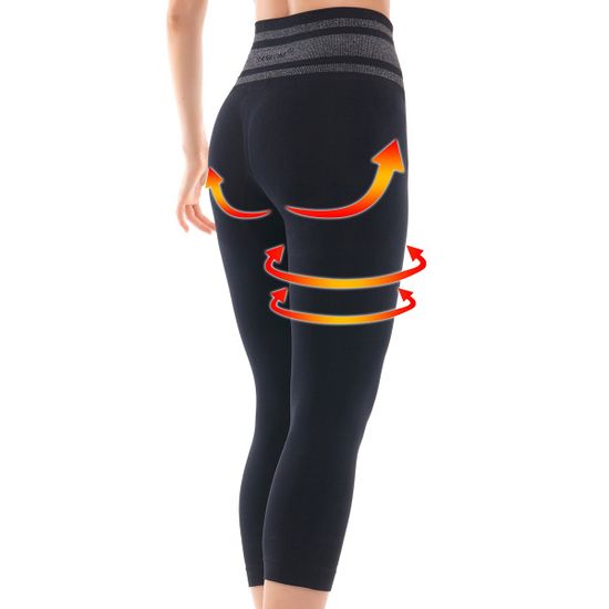 Корректирующие капри SANKOM Yoga BLACK SILVER