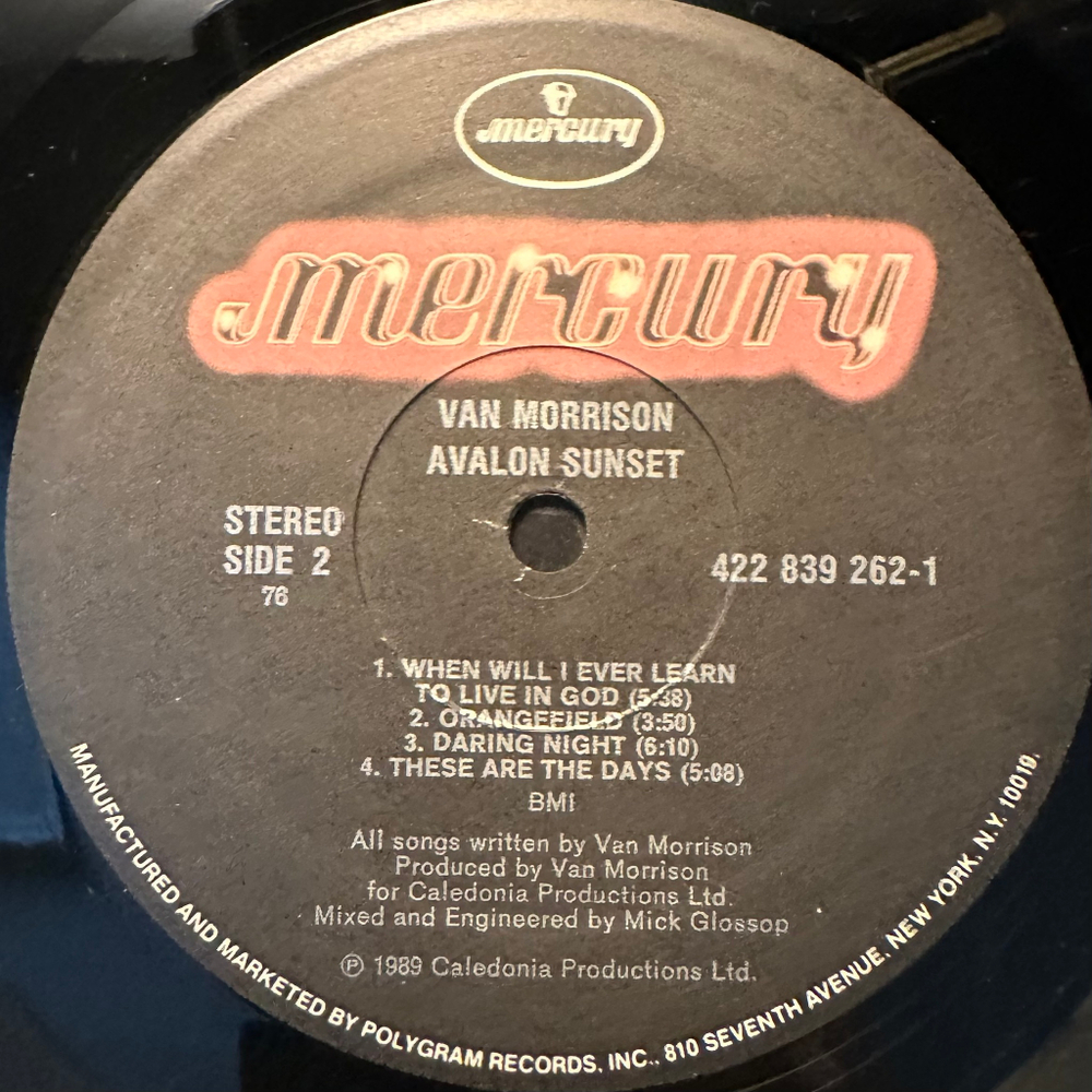 Van Morrison - Avalon Sunset (США 1989г.)