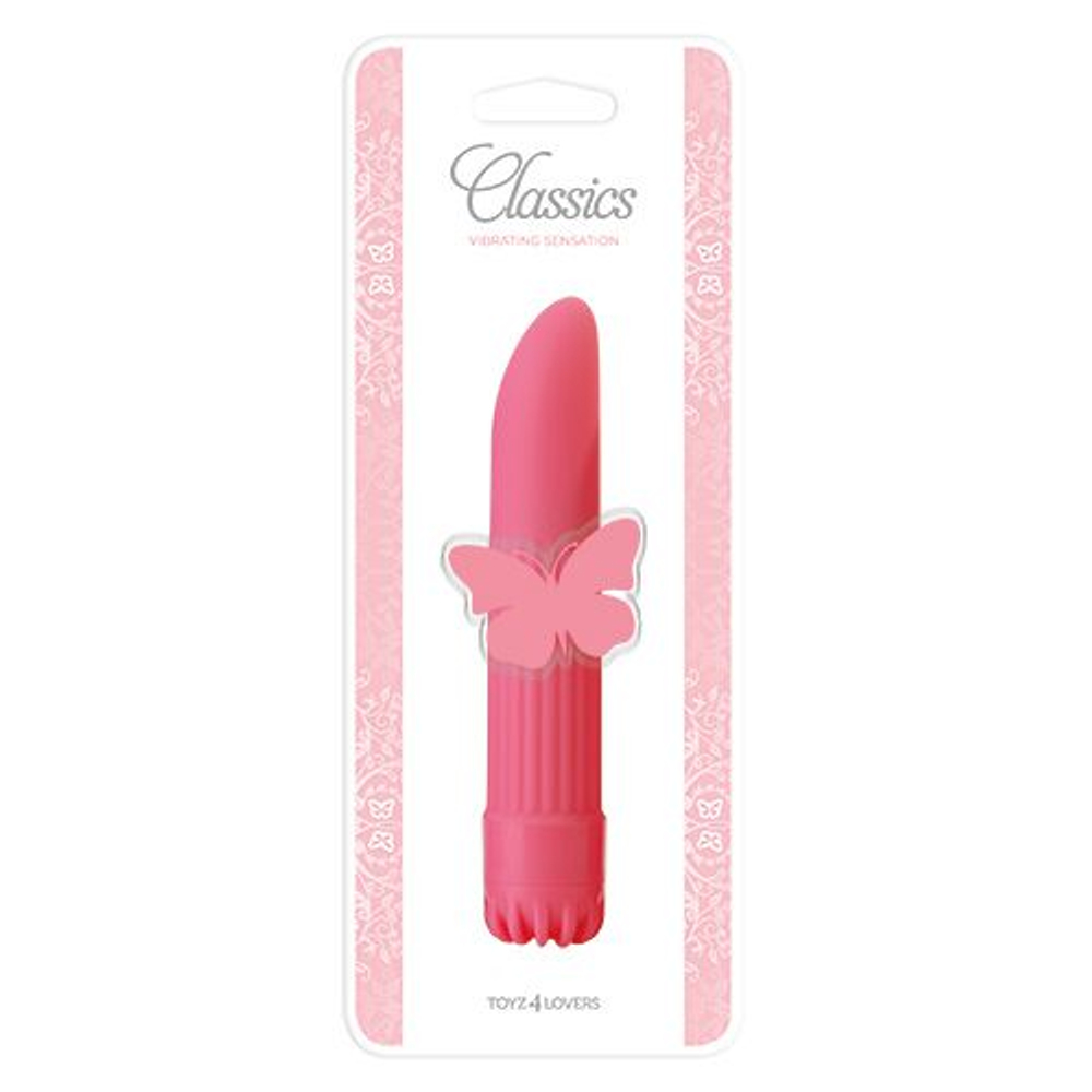 Розовый вибратор CLASSIC PINK SMALL - 14 см. (Цвет: розовый)