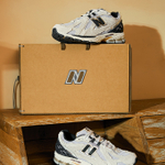 New Balance NB 1906R "Refined Future" TAILORED gift box, comfortable fabric, leather, non-slip, wear-resistant, low-cut casual running shoes for men and women, the same beluga white