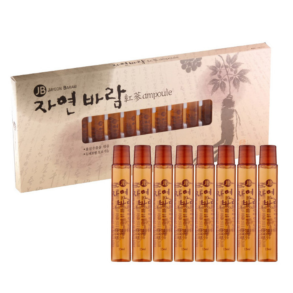 [JB Jayeon Baram] Ginseng Ampoule - Ампулы для волос с экстрактом женьшеня, 13 мл