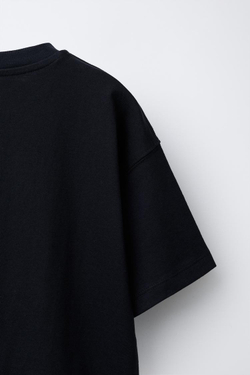 ZARA ФУТБОЛКА С ПРИНТОМ, ЧЕРНЫЙ