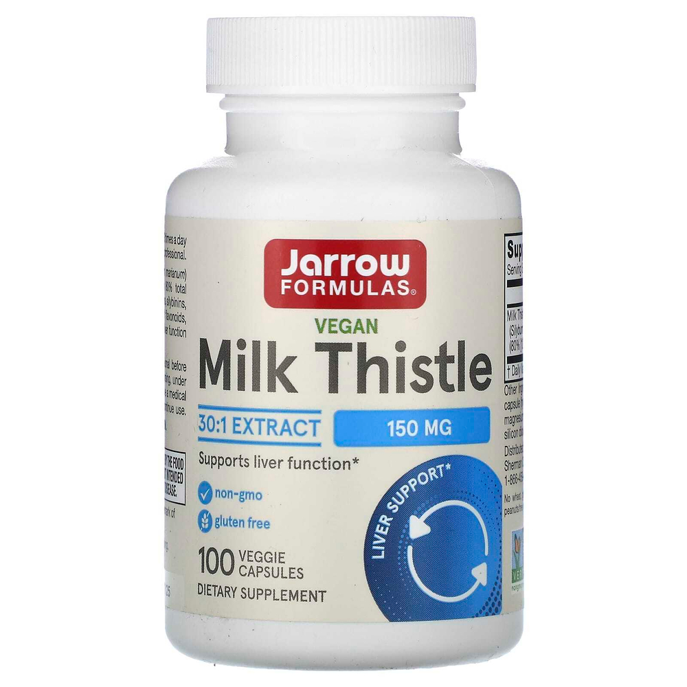 Jarrow Formulas, веганская расторопша, 150 мг, 100 растительных капсул