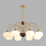 8323/8C MODERNI LN26 038 латунь/белый, металл/стекло/дерево Люстра потолочная E27 8*60W 220V LARINA