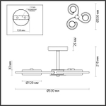 5657/36CL LEDIO LN23 000 белый Люстра потолочная LED 36W  3000/4000/6000К 220V EVIN
