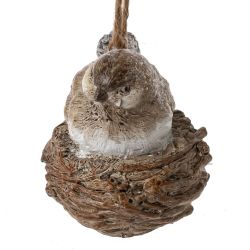 GAEM Украшение новогоднее "Птичка в гнезде", L8,5 W6 H7,5 см