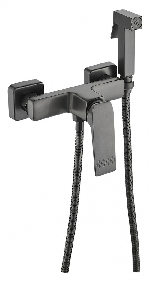 23020-P Смеситель для душа с гиг. лейкой (ГРАФИТ) HANSEN  (10/1шт)