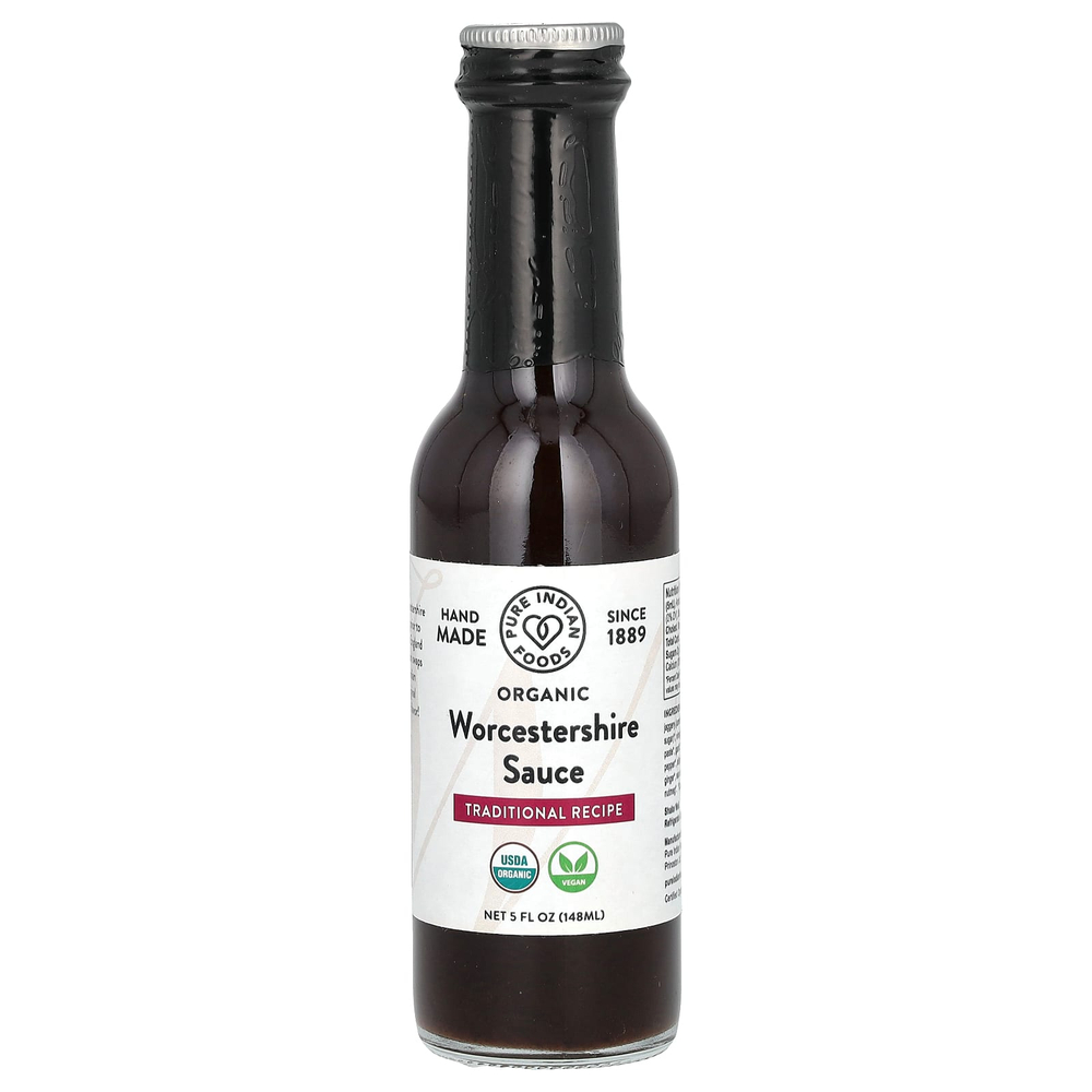 Pure Indian Foods, Органический вустерширский соус, 148 мл (5 жидк. унц.)