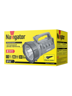 Фонарь-прожектор аккумуляторный 71 596 NPT-SP14-ACCU LED 3Вт 200лм аккум. 3А.ч NAVIGATOR 71596