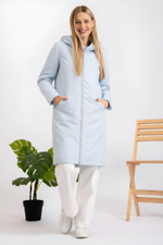 Полупальто женское  демисезонное "HN-1" голубой