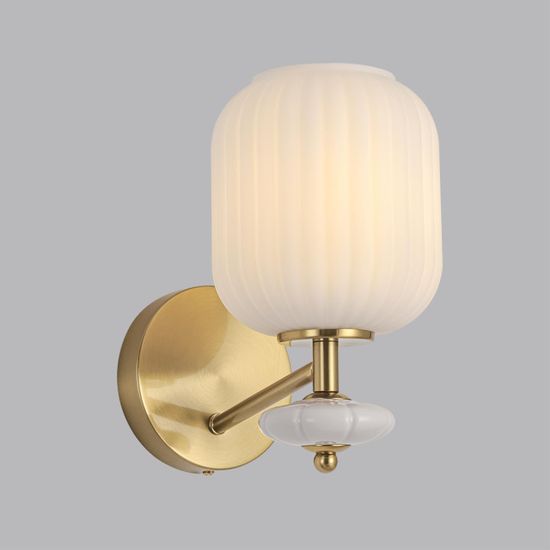 8334/1W MODERNI бронза/белый, металл/керамика/стекло Бра E27 40W 220V ALEGRA