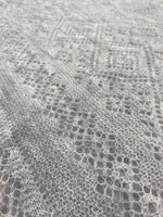 Оренбургский пуховый платок-косынка П3-130184-33 серый меланж