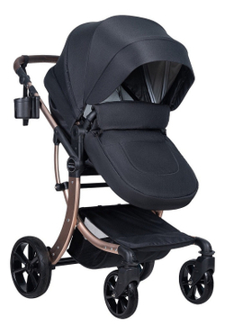 Детская коляска-трансформер Aimile Original Gold чёрное золото
