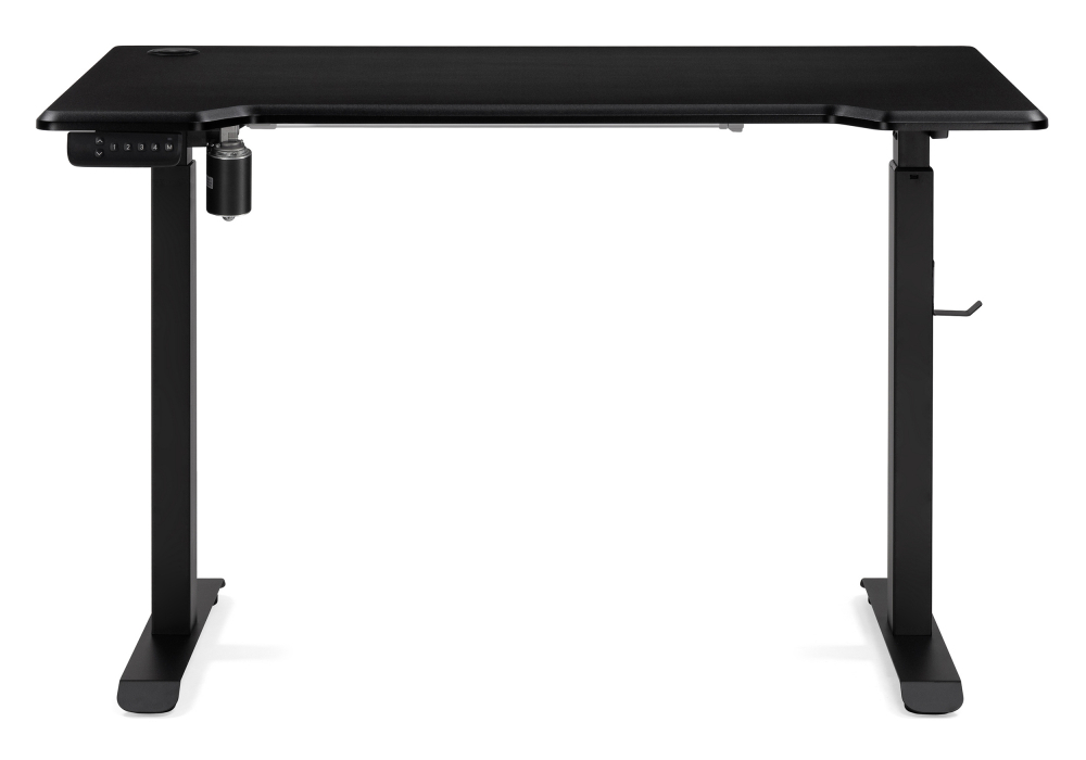 Компьютерный стол Woodville Маркос с механизмом подъема 120х75х75 черный /шагрень черная, ножки черные