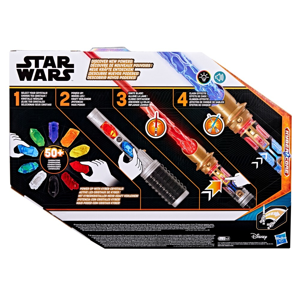 Hasbro STAR WARS - Электронный меч световой Power Crystal Lightsaber с кристаллами G0727
