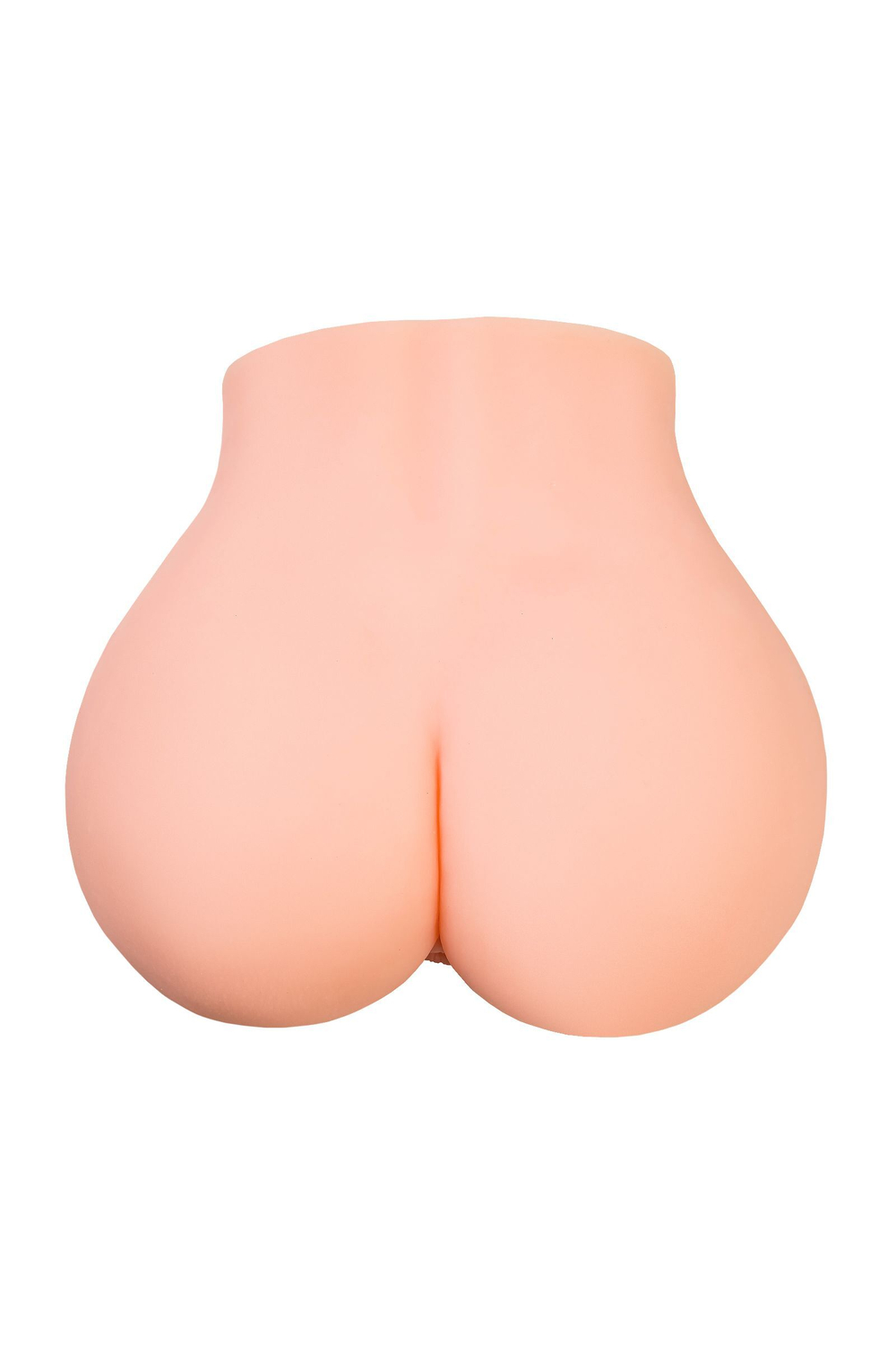 Телесный мастурбатор в форме попки с 2 любовными входами (Цвет: телесный)