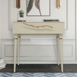 Консоль Арт Колор matte Классик Голд Серый шелк матовый