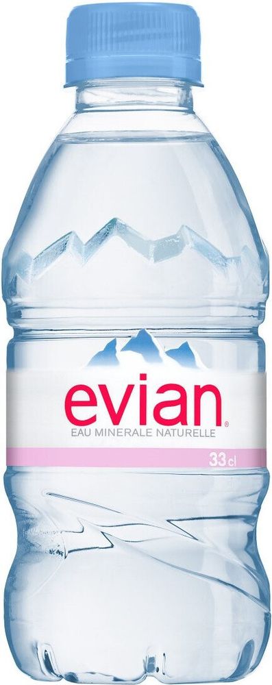 Вода природная минеральная Эвиан / Evian 0.33 - пластиковая бутылка