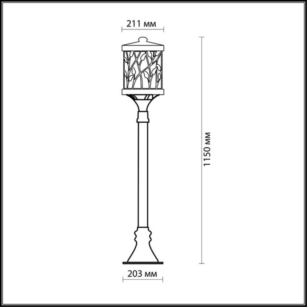 Уличный наземный высокий светильник Odeon Light 2287/1A