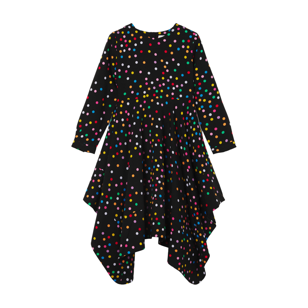 Платье STELLA McCARTNEY Черный/Разноцветный горох (Девочка)