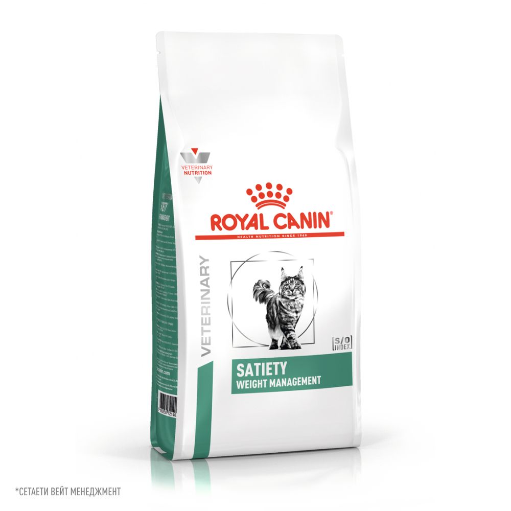 Сухой корм Royal Canin Satiety Weight Managementя для взрослых кошек, рекомендуемый для снижения веса