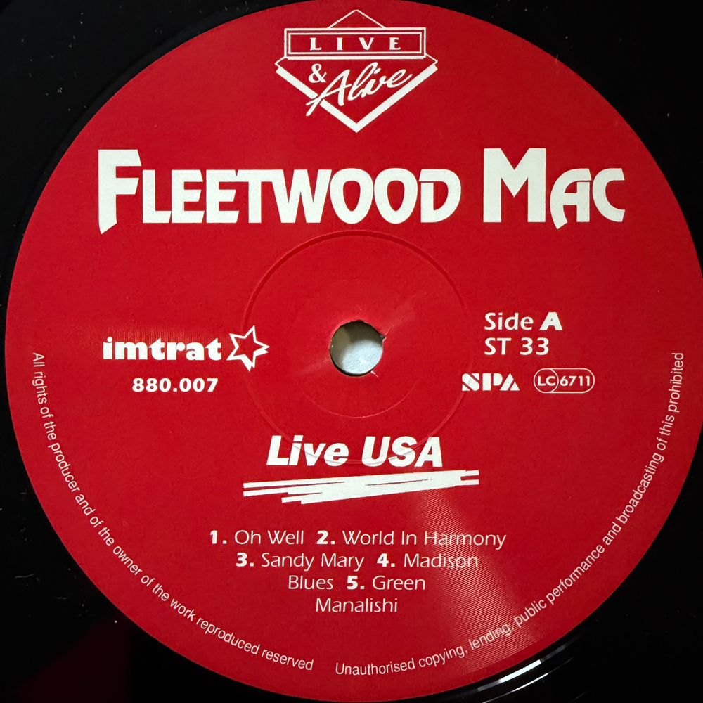 Fleetwood Mac- Live USA (Германия 1990г.)