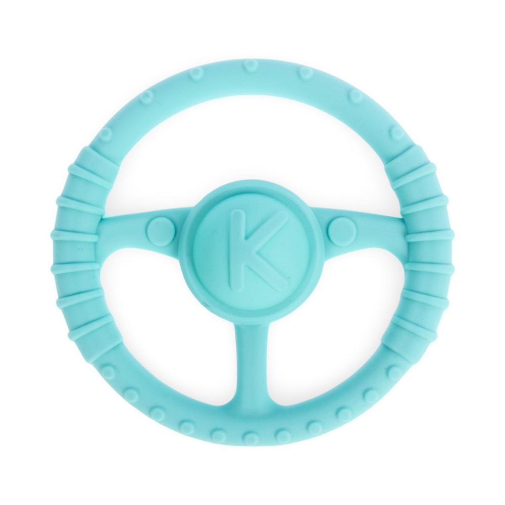 Массажер силиконовый "Руль" бирюзовый (КНОПА)