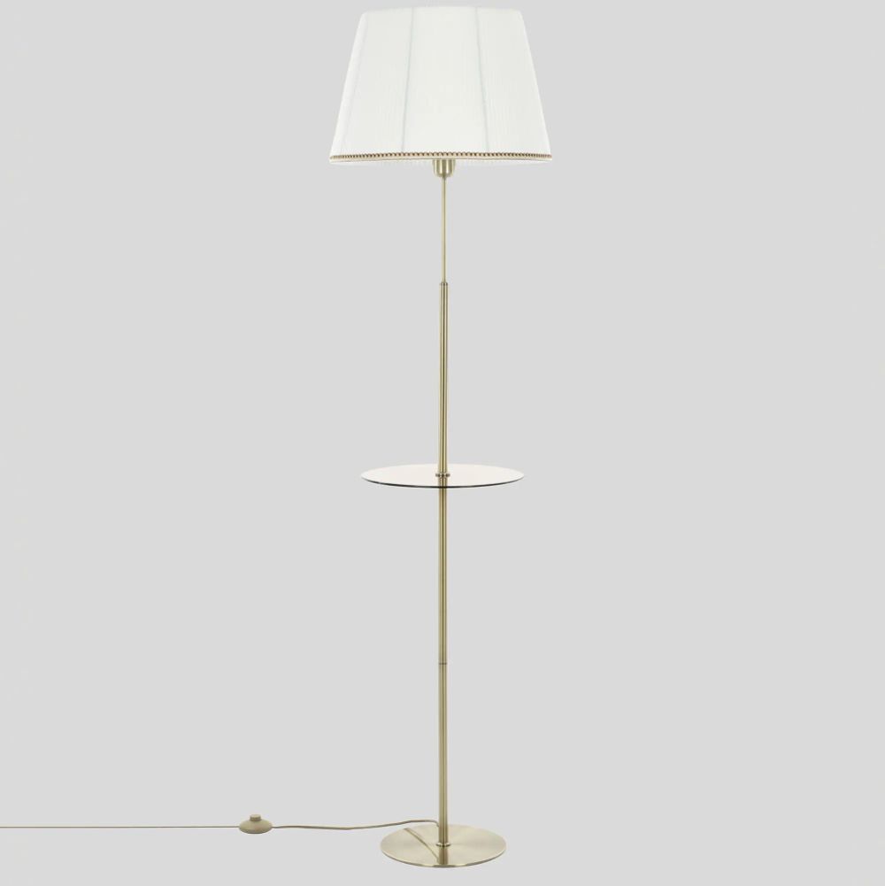 Citilux Линц CL402980T Торшер бронза со столиком и белым абажуром