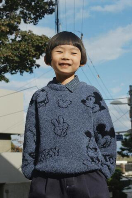 ZARA СВИТЕР С ПРИНТОМ «МИКИ МАУС» © DISNEY, СИНИЙ