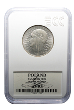5 злотых Польша Ядвига 1932 год UNC