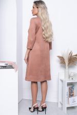 Платье "Элегантная простота" П7245 (светло-коричневый) LT Collection