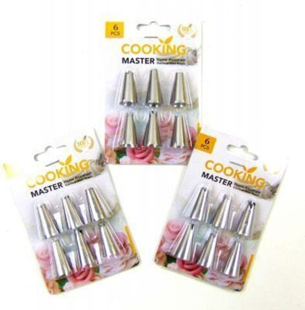 Насадки металлические для кондитерского шприца 6 шт 9*14 см