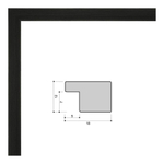 Фоторамка 30х40 см черная, фактура дерево, арт. 3040.659454