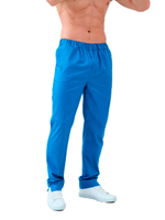 Брюки медицинские мужские Dr. Nice DRN644 с эластичным поясом на резинке, голубой, 54