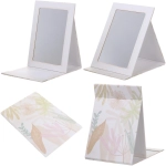 Зеркало косметическое складное «ФОРТУНА БРИ», микс 4 дизайна, тропики, 15*21см