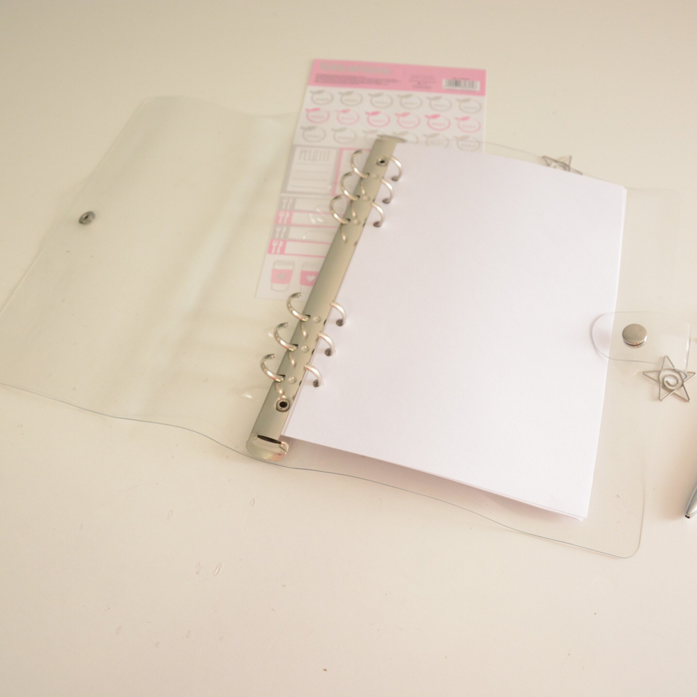 Обложка силиконовая (ПВХ) прозрачная с кольцевым механизмом, формат А5