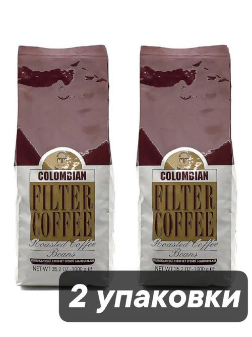 Кофе в зернах Kurukahveci Mehmet Efendi Colombia 1 кг x 2 шт