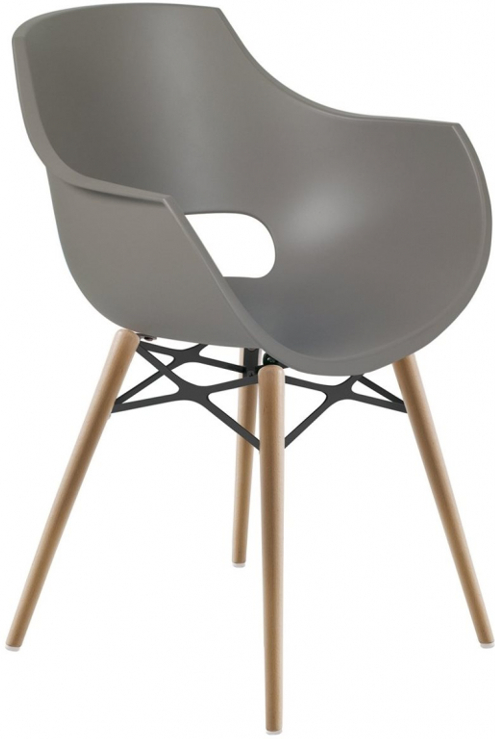 Кресло пластиковое Papatya Opal Wox Pro Beech, натуральный, тортора