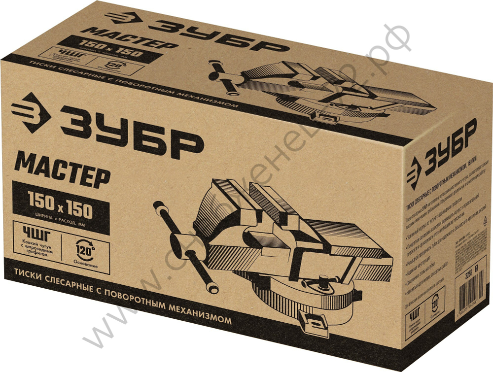 ЗУБР 150 мм, Слесарные тиски (3258)