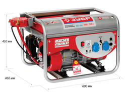 ЗУБР 2500 Вт, гибридный генератор (бензин / газ) (ЗЭСГ-2500)