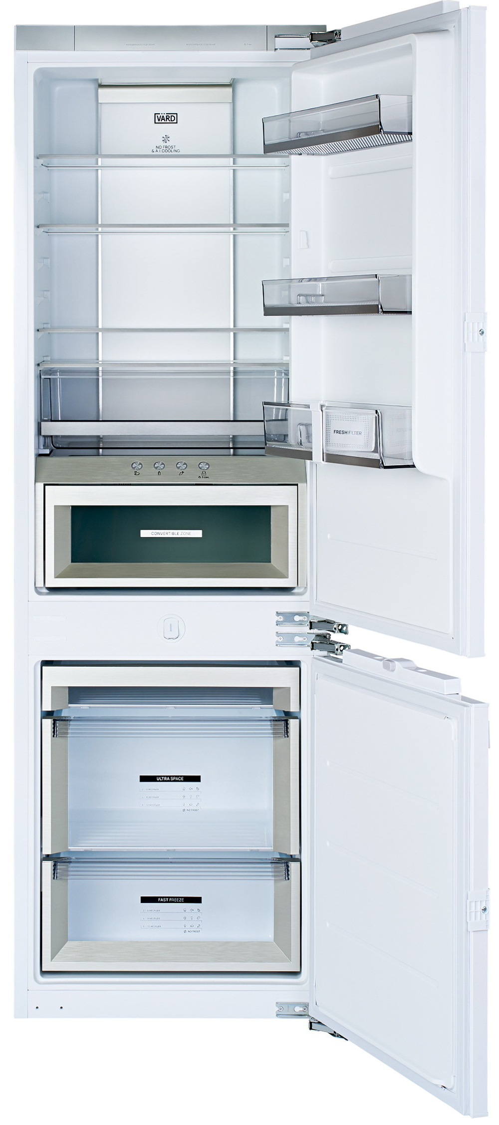Встраиваемый двухкамерный холодильник Vard VIC177NIW