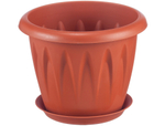 Кашпо АЛИЦИЯ с поддоном D140мм 1л, М3064
